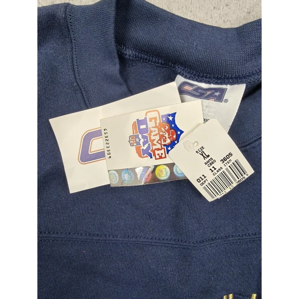 Vintage St.‎ Louis Rams Sweatshirt Mens XL Blue NFL Football CSA Crewneck 90s